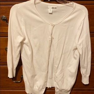 White cardigan